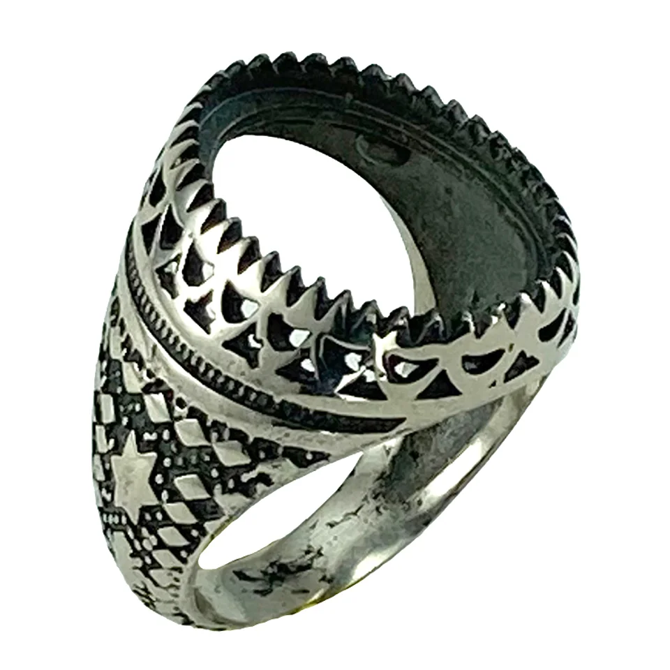 رکاب انگشتر مردانه نقره روسی (RN47)